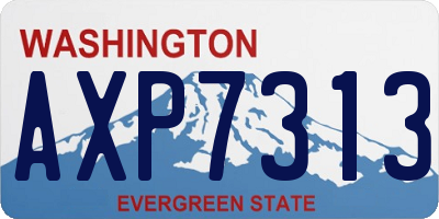 WA license plate AXP7313