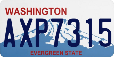 WA license plate AXP7315