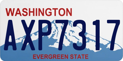 WA license plate AXP7317