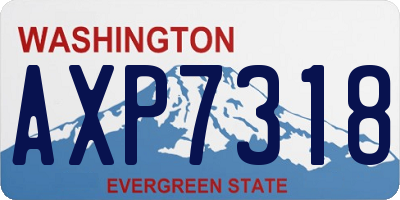 WA license plate AXP7318