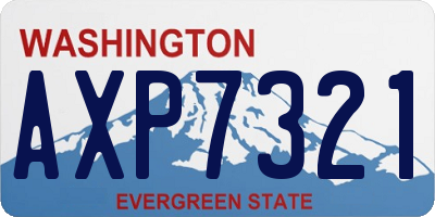 WA license plate AXP7321
