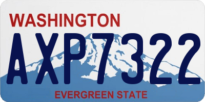 WA license plate AXP7322