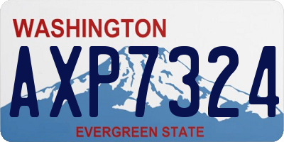 WA license plate AXP7324