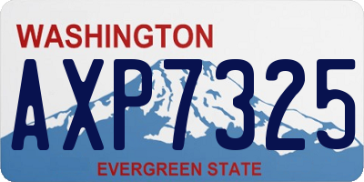WA license plate AXP7325