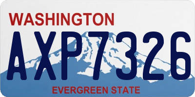 WA license plate AXP7326
