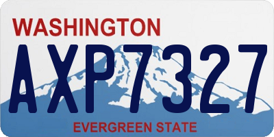 WA license plate AXP7327