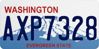 WA license plate AXP7328