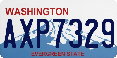 WA license plate AXP7329