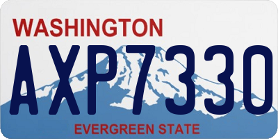 WA license plate AXP7330