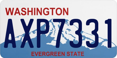 WA license plate AXP7331
