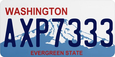 WA license plate AXP7333