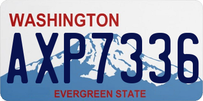 WA license plate AXP7336