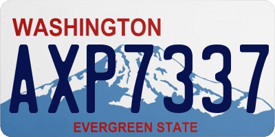 WA license plate AXP7337