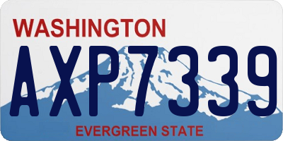WA license plate AXP7339
