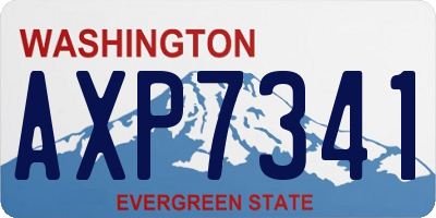 WA license plate AXP7341