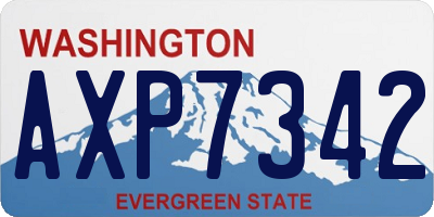 WA license plate AXP7342