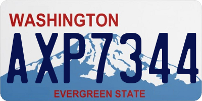 WA license plate AXP7344
