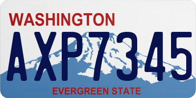 WA license plate AXP7345