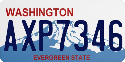 WA license plate AXP7346