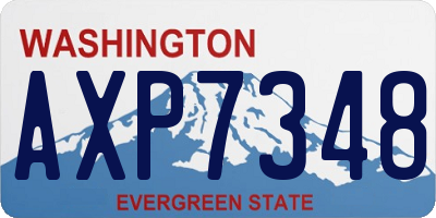 WA license plate AXP7348