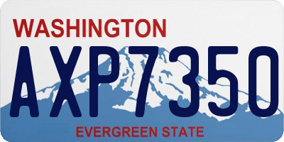 WA license plate AXP7350