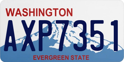 WA license plate AXP7351