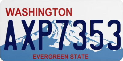 WA license plate AXP7353