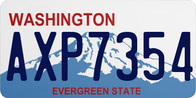 WA license plate AXP7354
