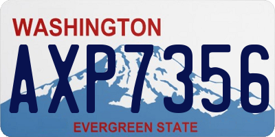 WA license plate AXP7356