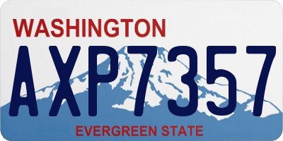 WA license plate AXP7357