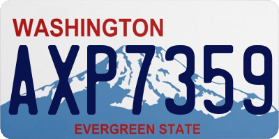 WA license plate AXP7359