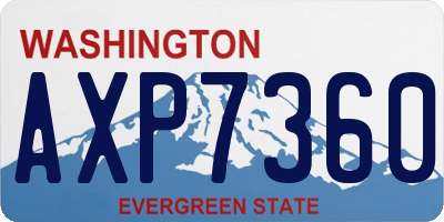 WA license plate AXP7360