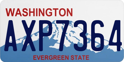 WA license plate AXP7364
