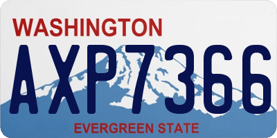 WA license plate AXP7366