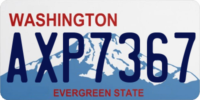 WA license plate AXP7367