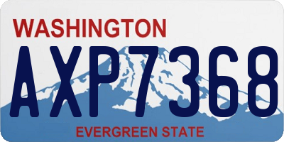 WA license plate AXP7368