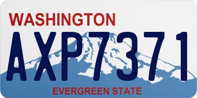 WA license plate AXP7371