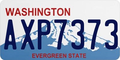 WA license plate AXP7373