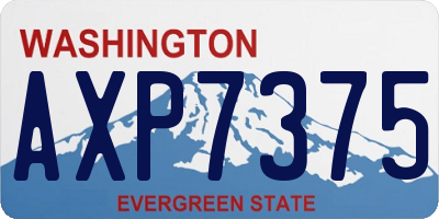 WA license plate AXP7375