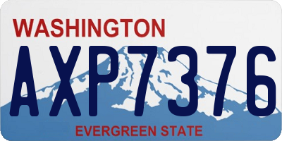 WA license plate AXP7376