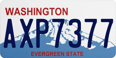 WA license plate AXP7377