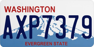 WA license plate AXP7379