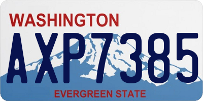 WA license plate AXP7385