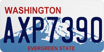 WA license plate AXP7390