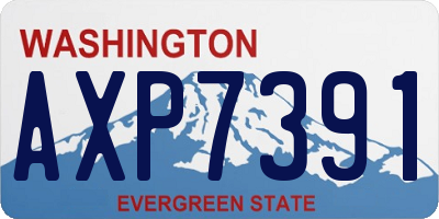 WA license plate AXP7391