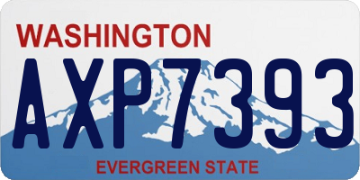 WA license plate AXP7393