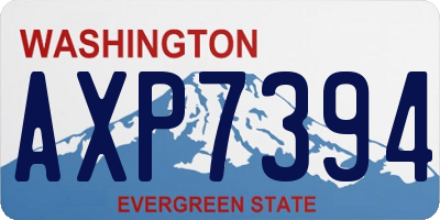 WA license plate AXP7394