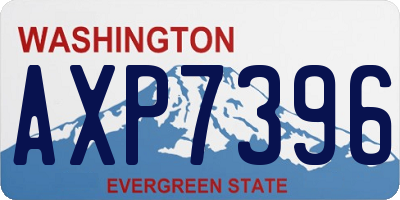 WA license plate AXP7396