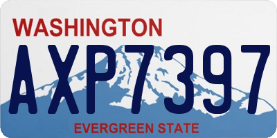 WA license plate AXP7397