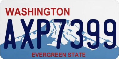 WA license plate AXP7399